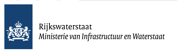 Rijkswaterstaat logo, Ministerie van Infrastructuur en Waterstaat, Dutch government agency for infrastructure and water management.
