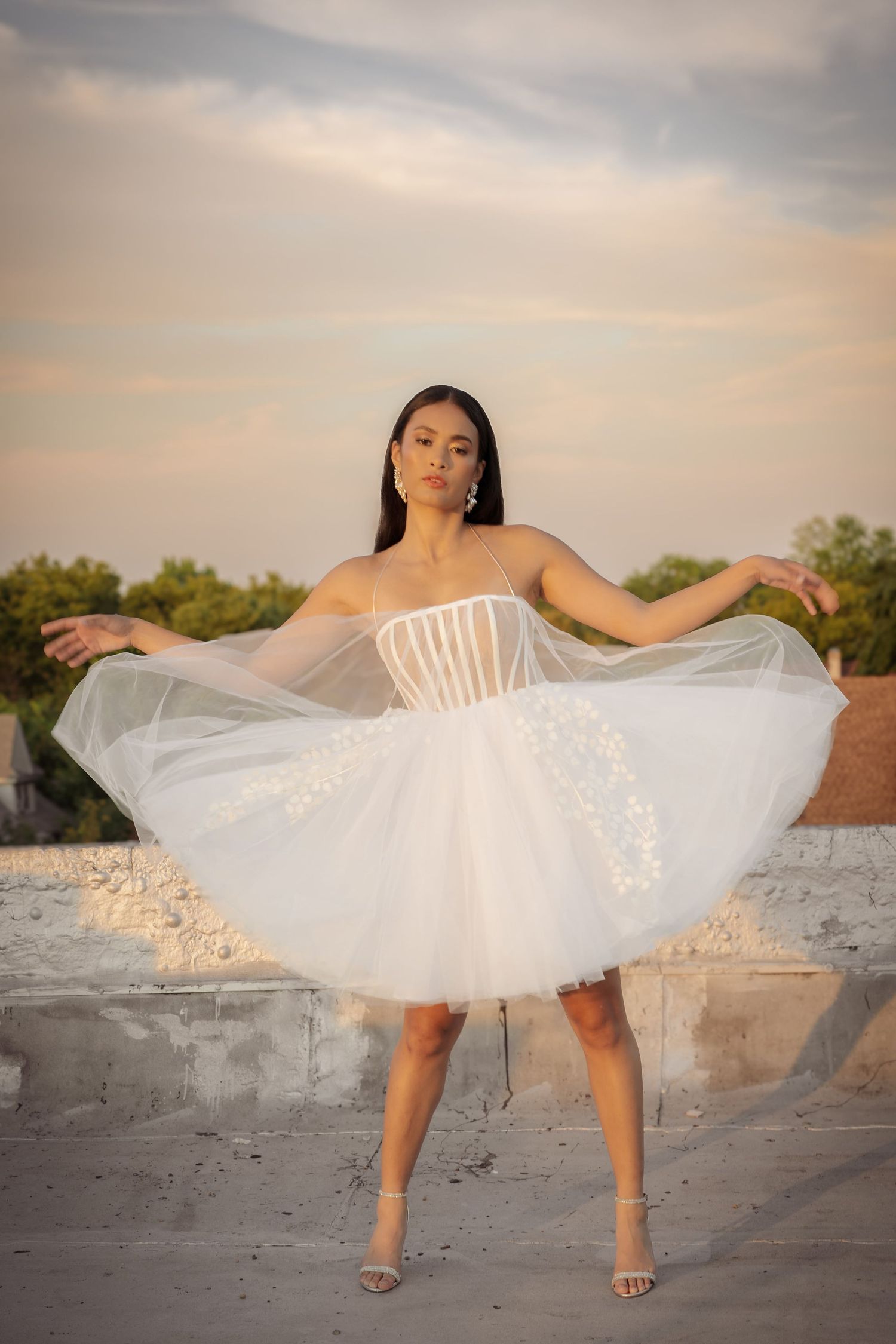 Bride sunset