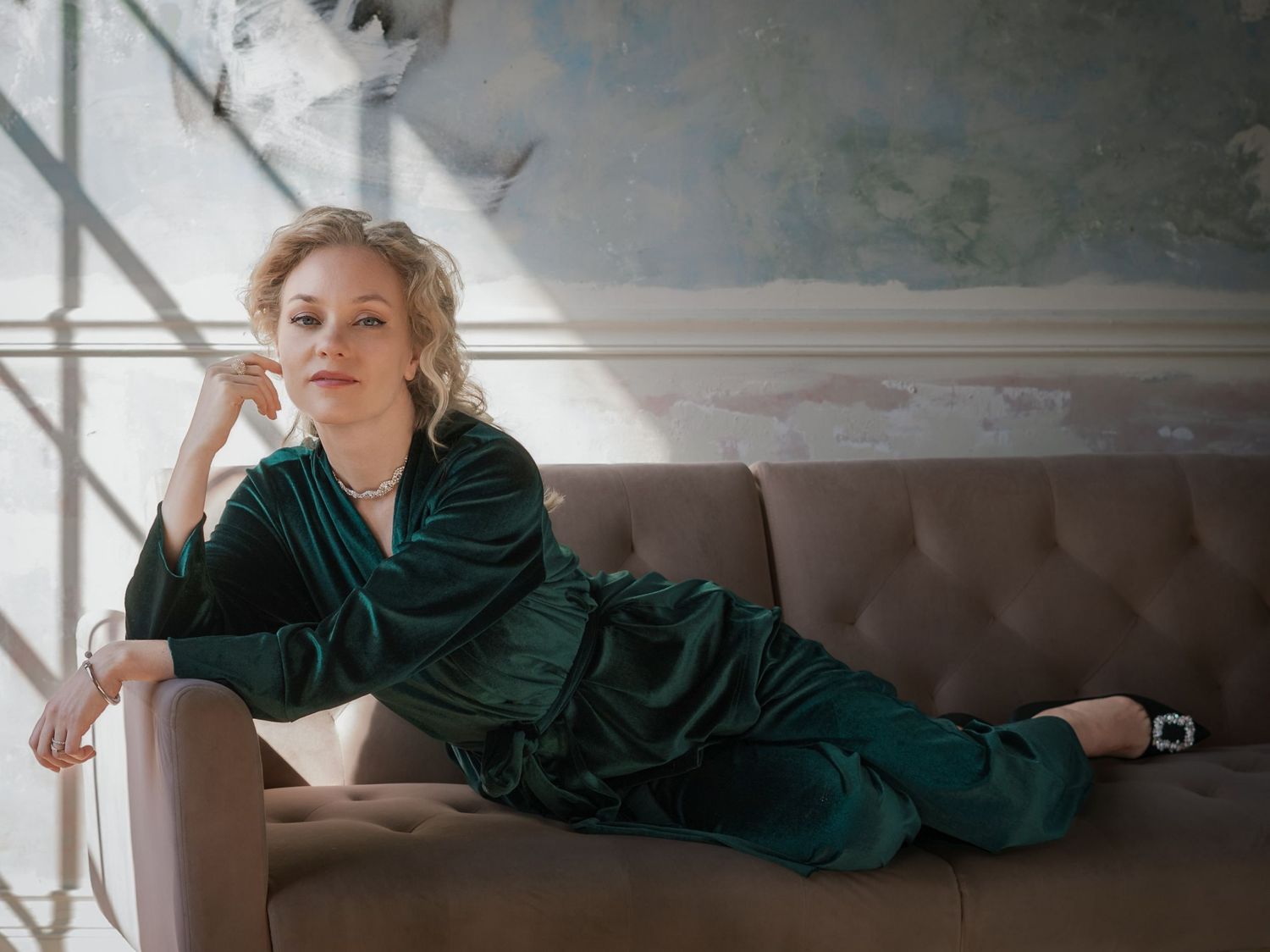woman on the sofa