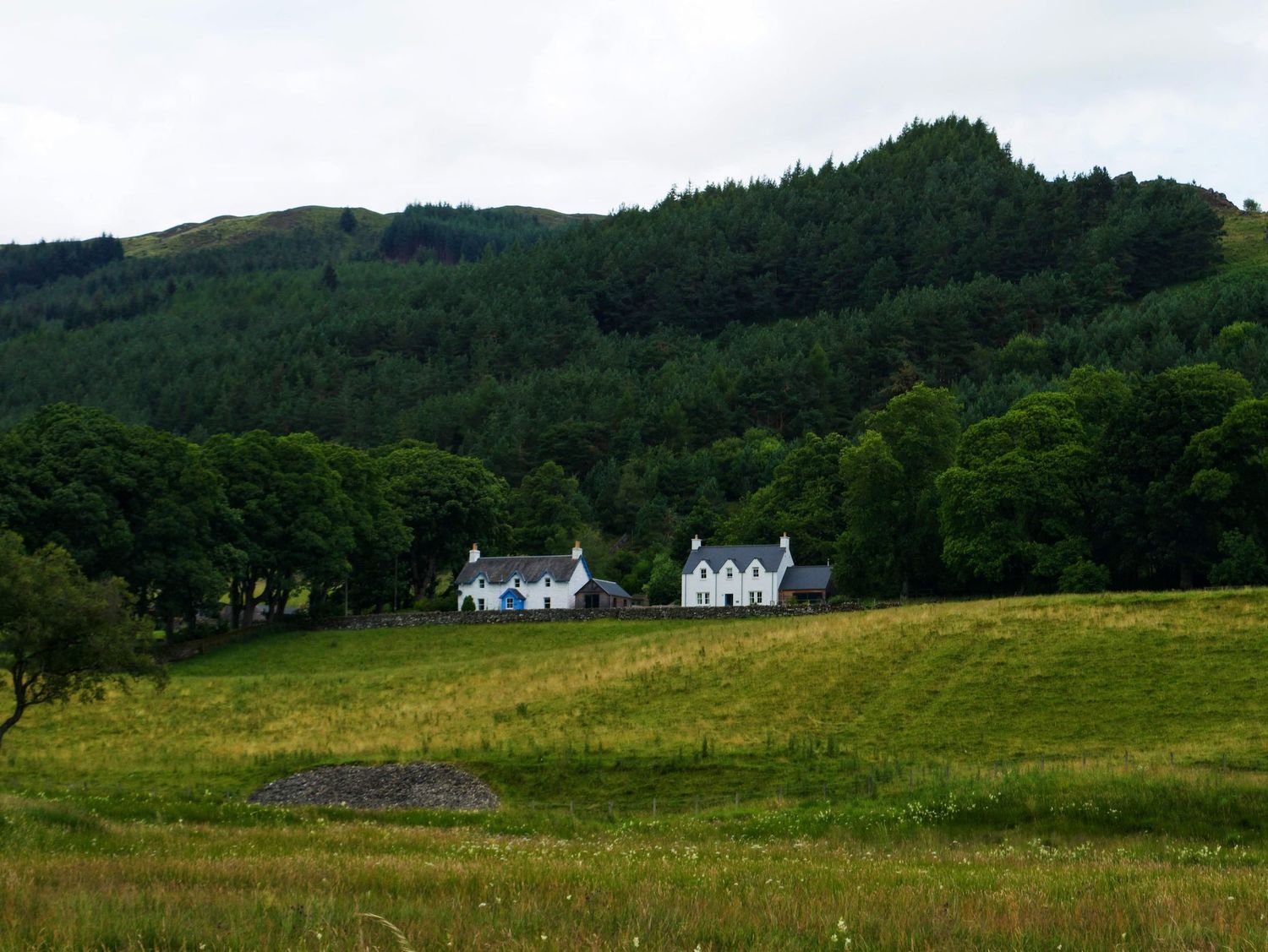 Two cottages on an estate in Scotland.