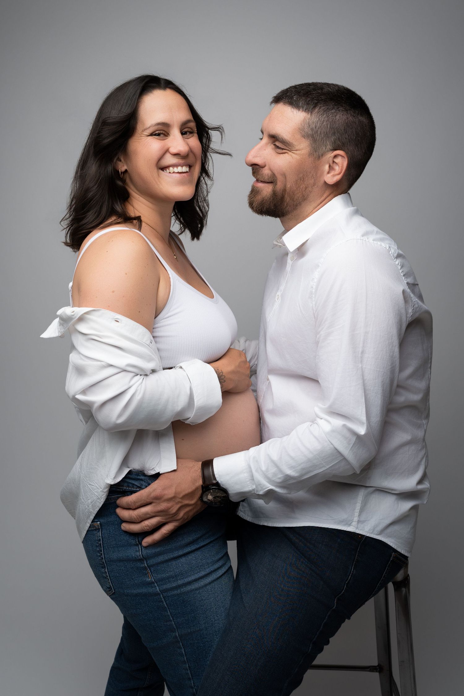 Shooting grossesse couple Jura Champagnole