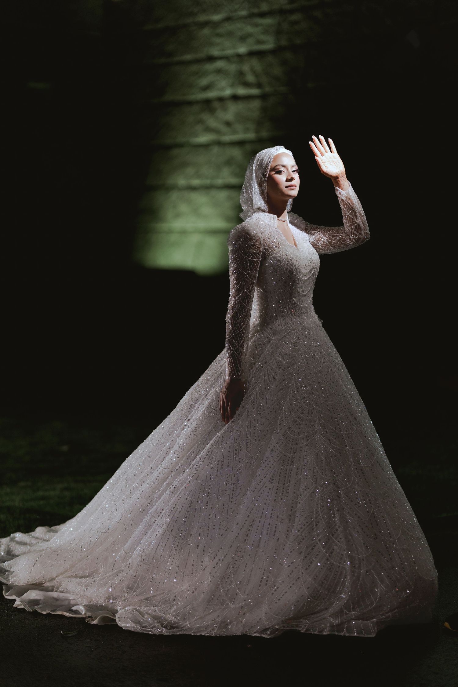 Bride in her element before her fairytale wedding