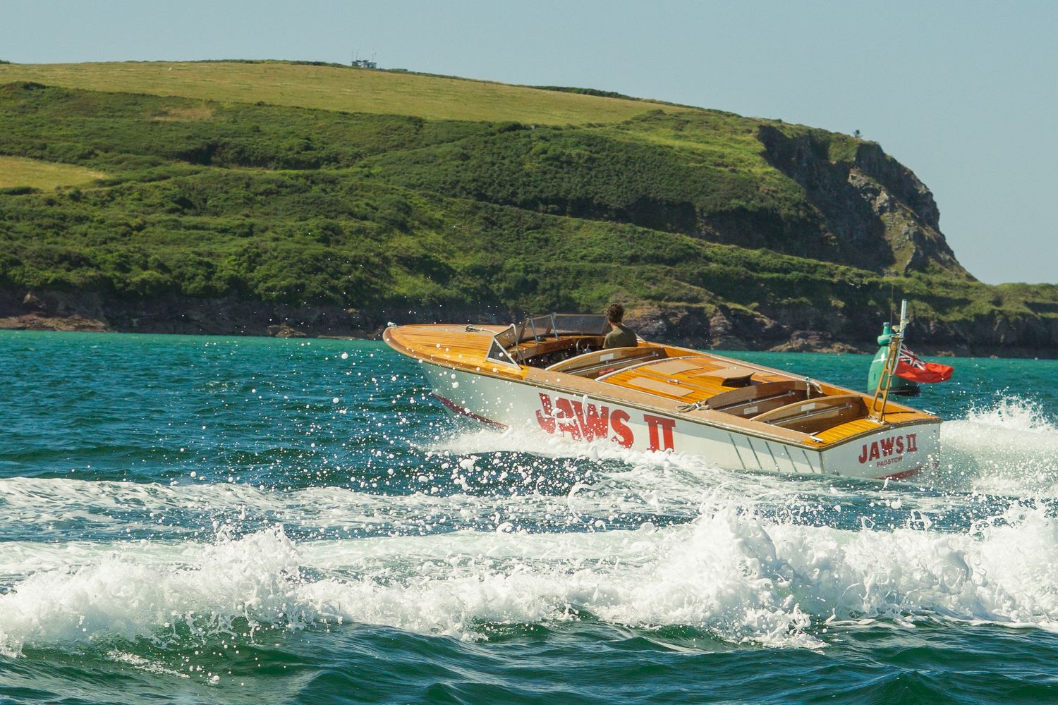 Speedboat tour of Padstow estuary in Cornwall.
