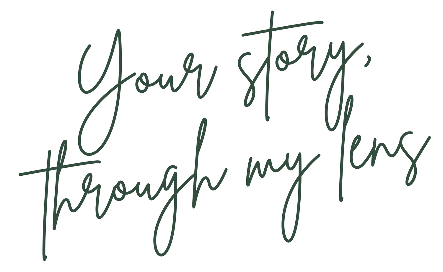 Handwritten script text flowing across white background.