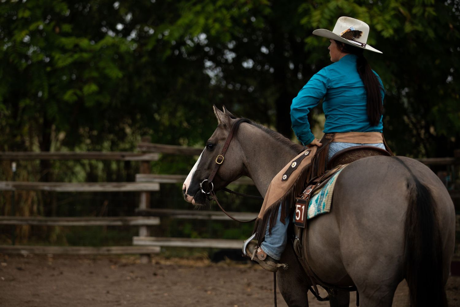 cowgirl and horse