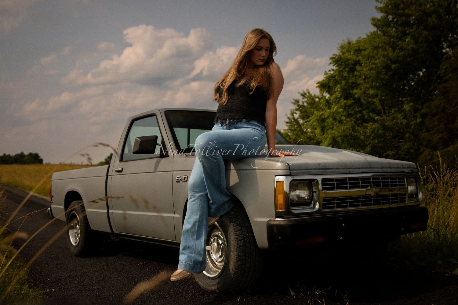 woman and chevy s10