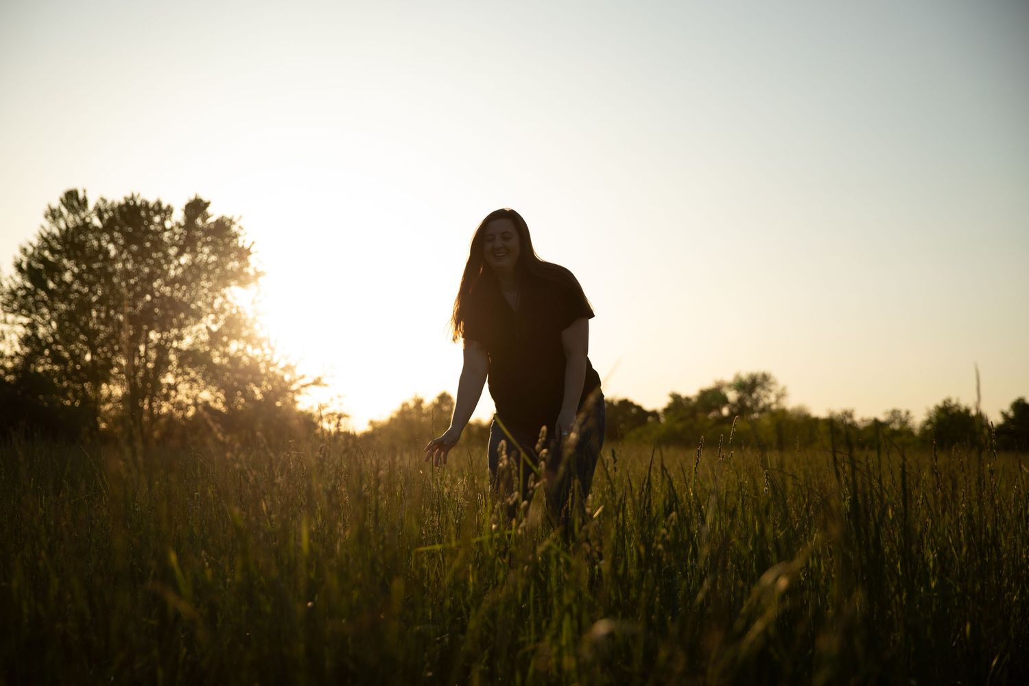 girl in field