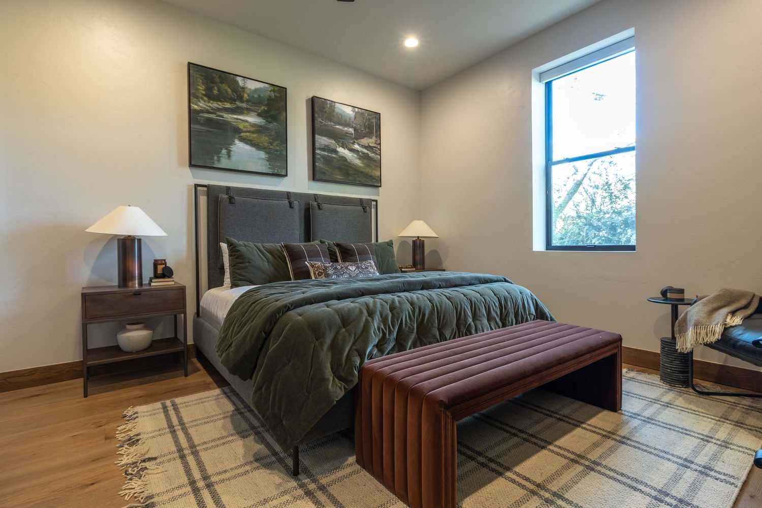 Interior Design Photography of a bedroom done by Miranda Nance Designs in Oklahoma City.
