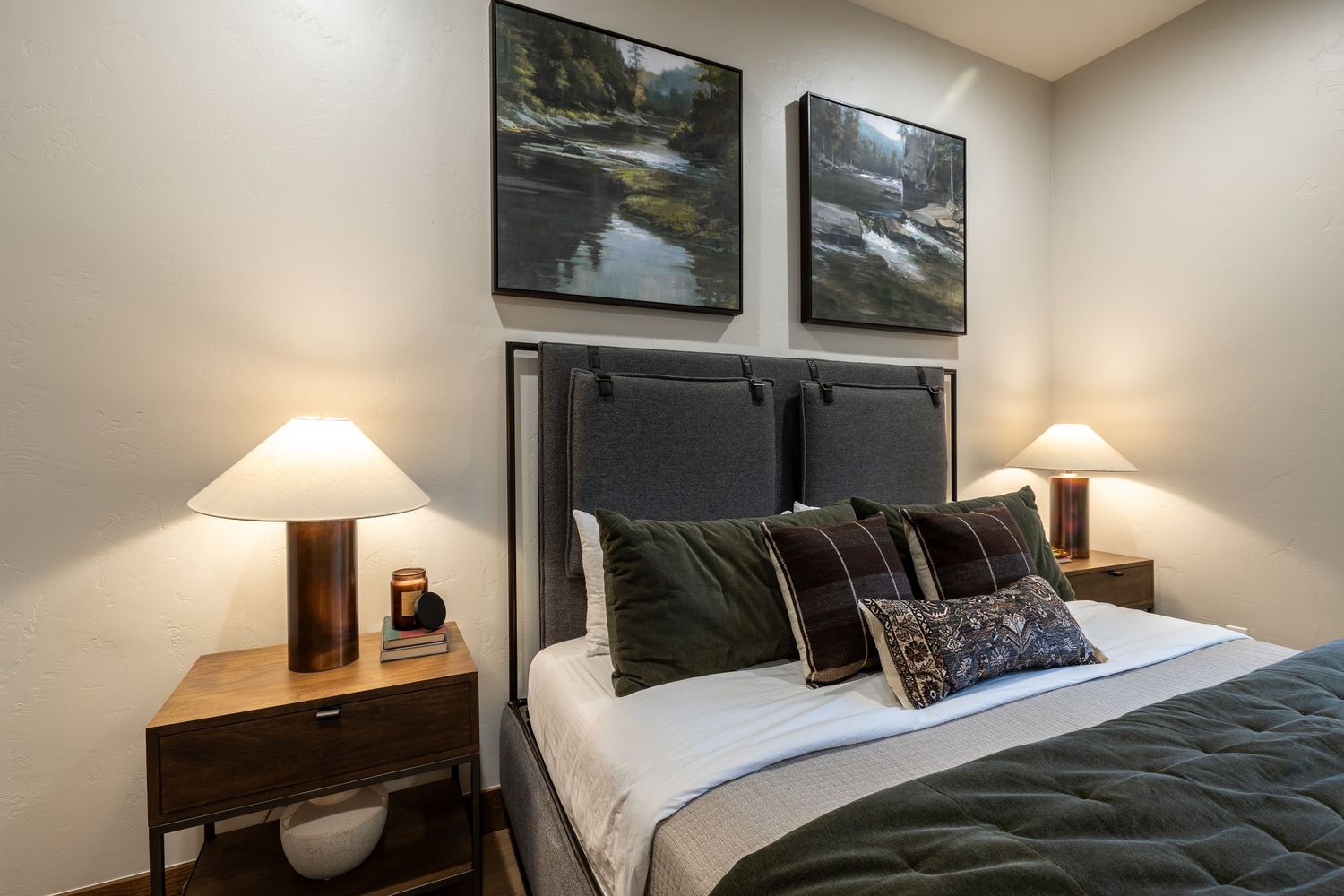 Interior Design Photography of a bedroom designed by Miranda Nance Designs in Oklahoma City.