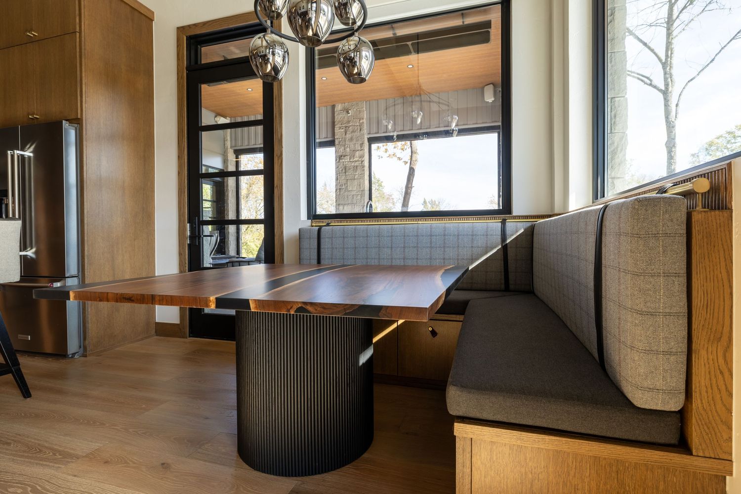Interior Design Photography of a dining room nook designed by Miranda Nance Designs in Oklahoma City.
