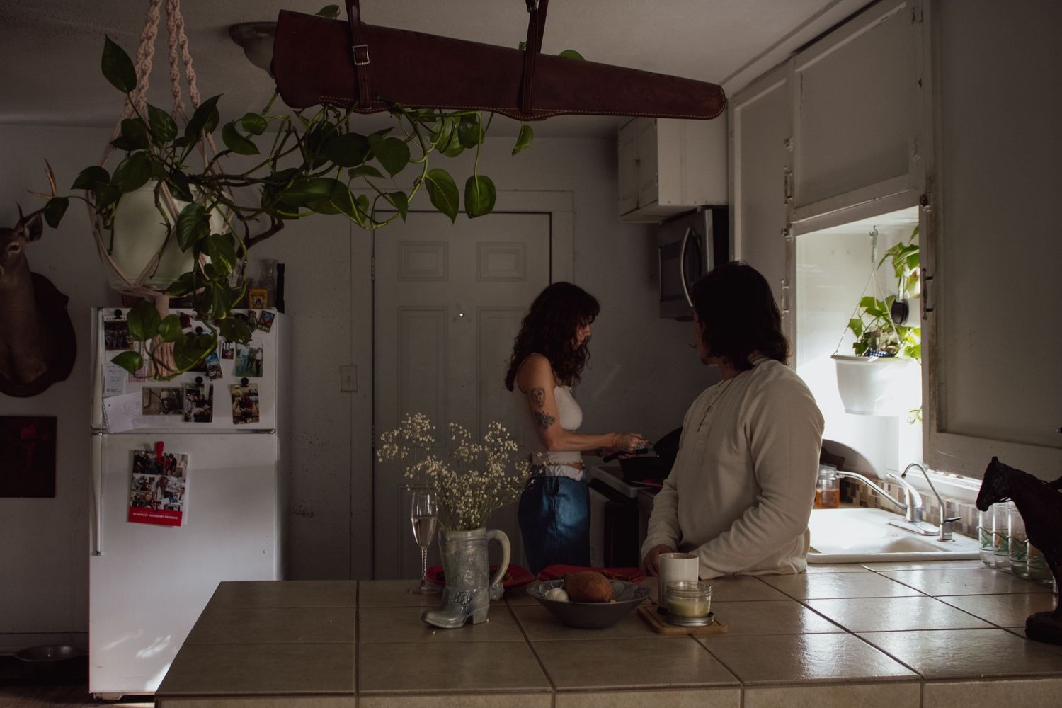 couple in the kitchen together
