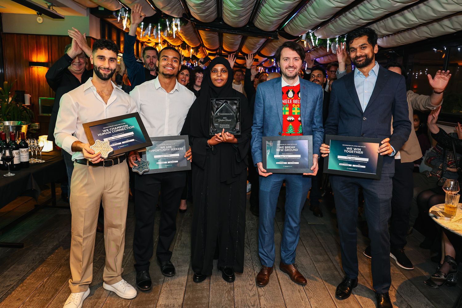 A group of award winners at the event