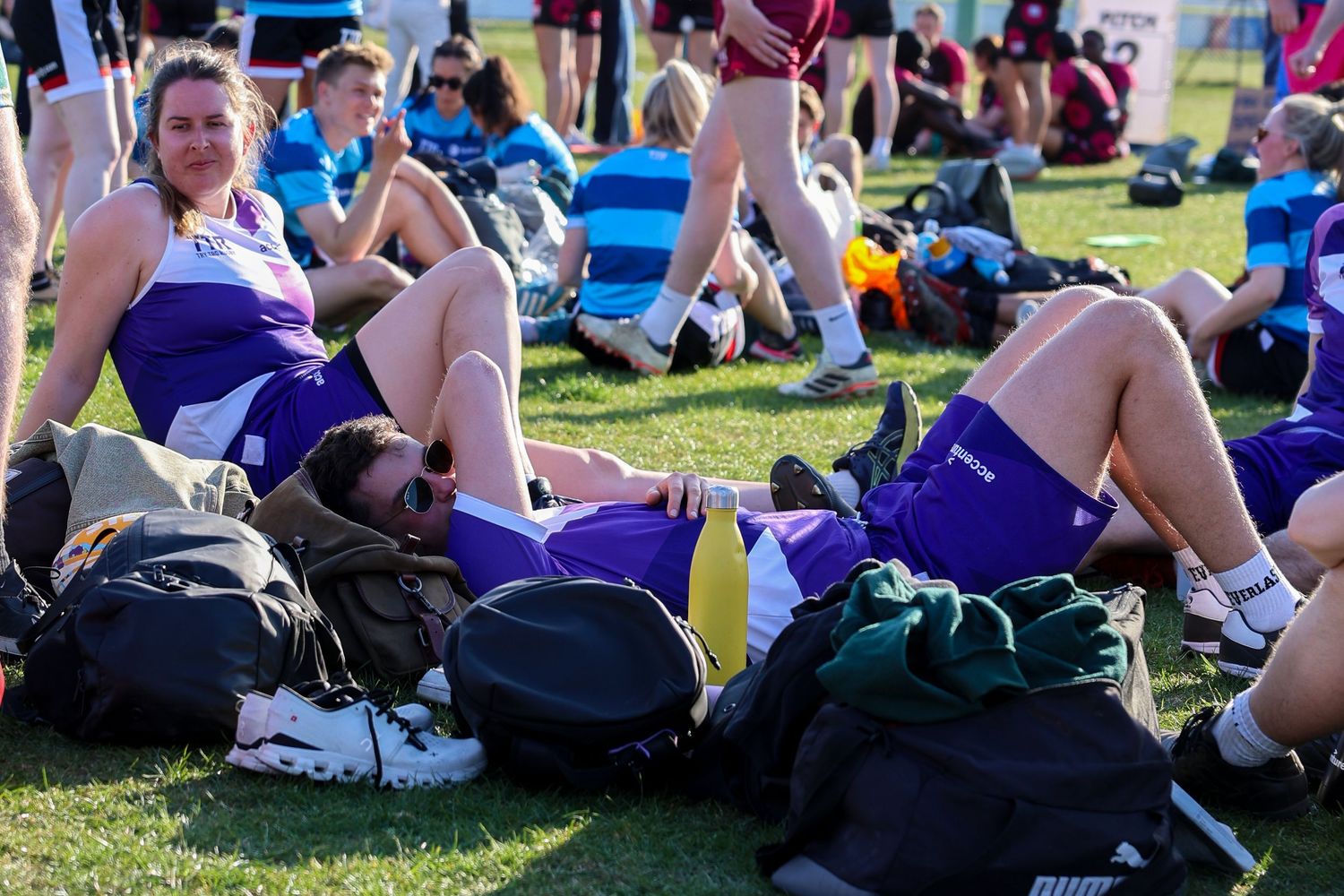 Players resting at the event.