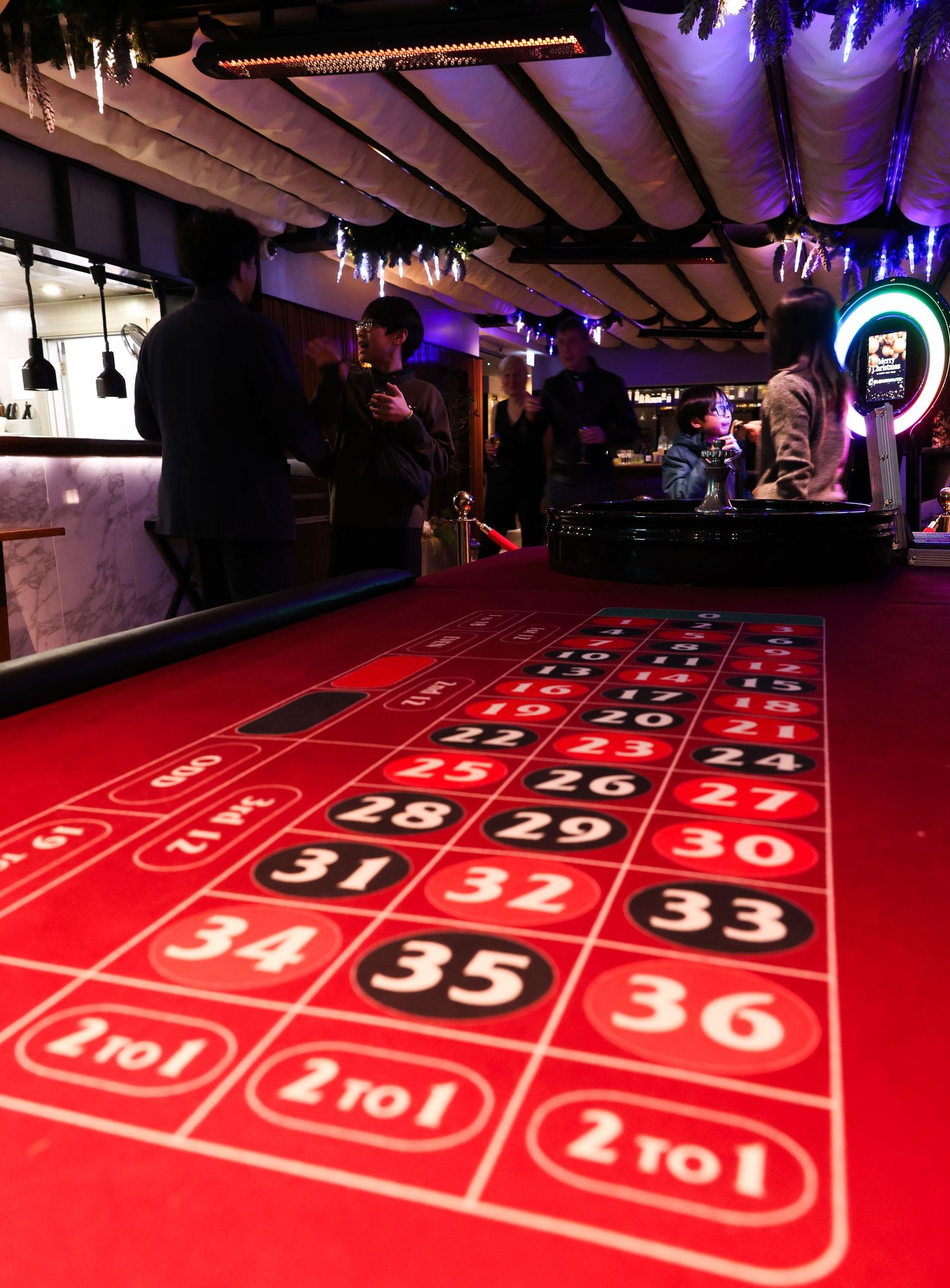 A black jack table at an event