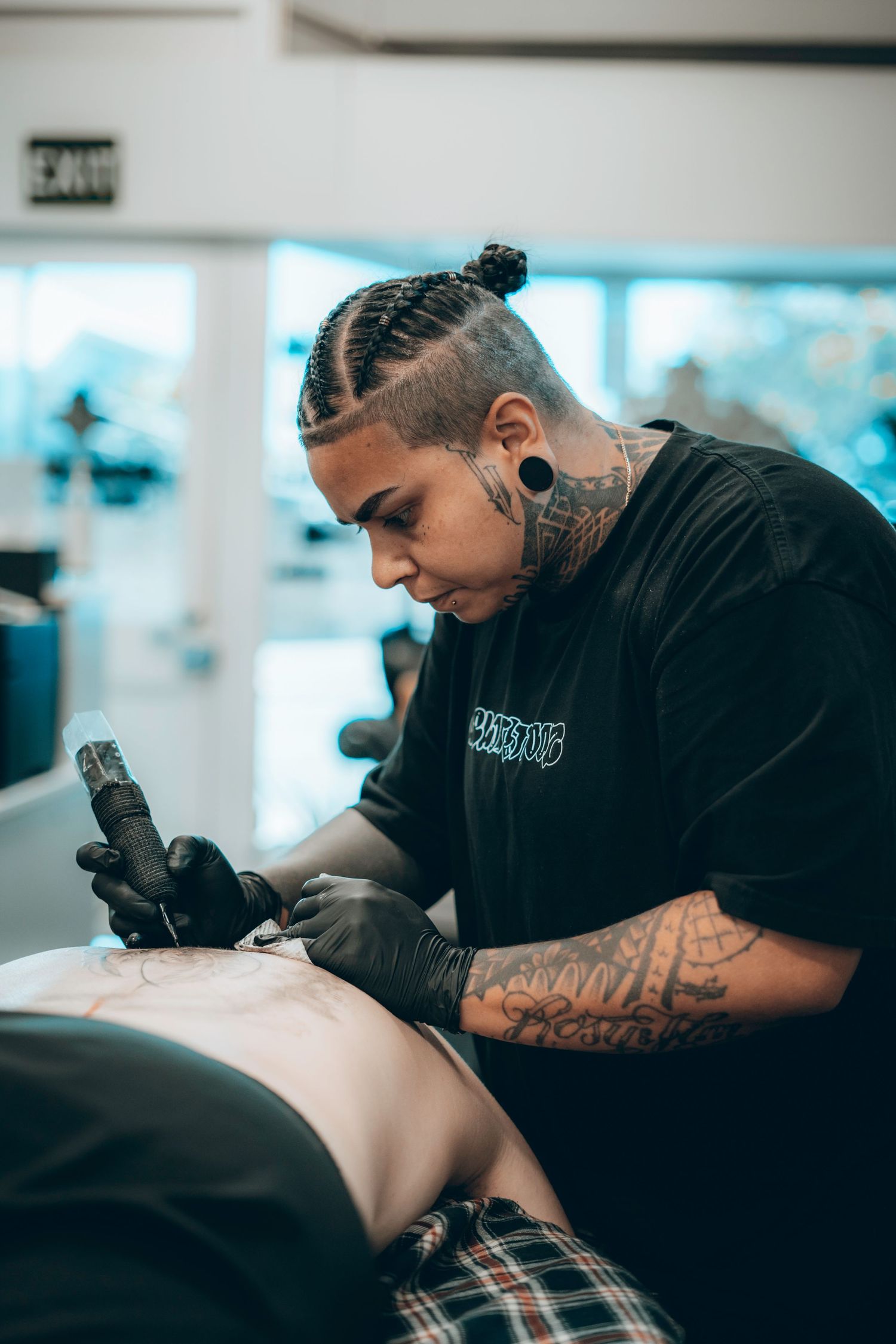 tattoo in progress