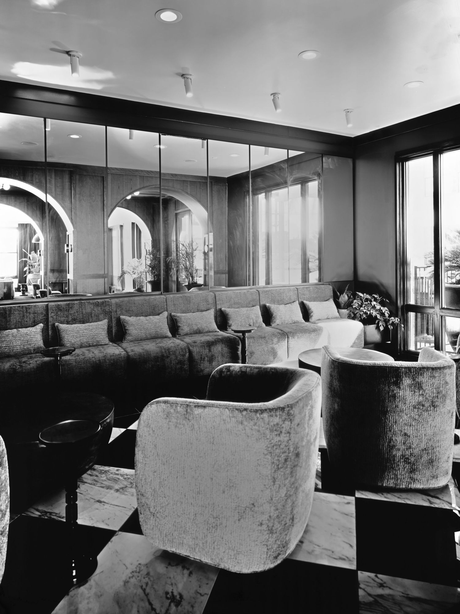 Luxury Savannah apartment high contrast parlor space