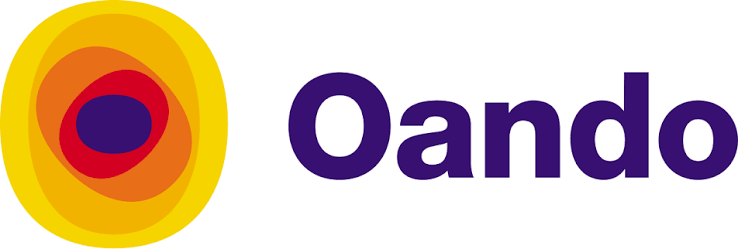 Oando company logo featuring concentric oval shapes in yellow, orange, red, and purple on a white background.