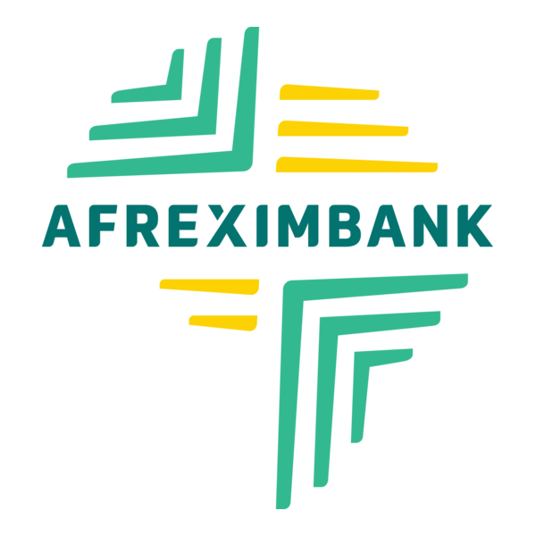 Green and yellow geometric lines forming the Afreximbank logo design.