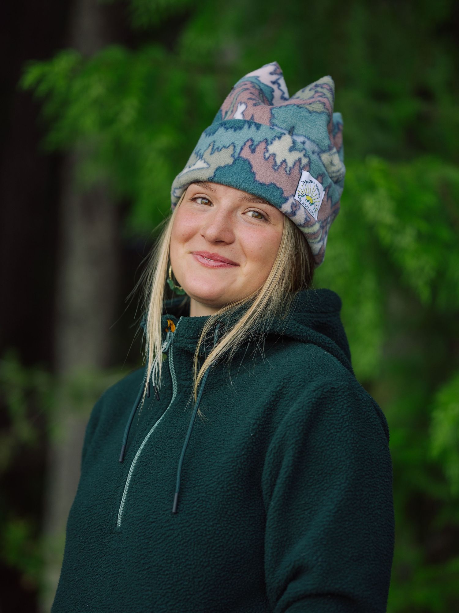Candid moment from creative portrait session in Columbia Falls MT