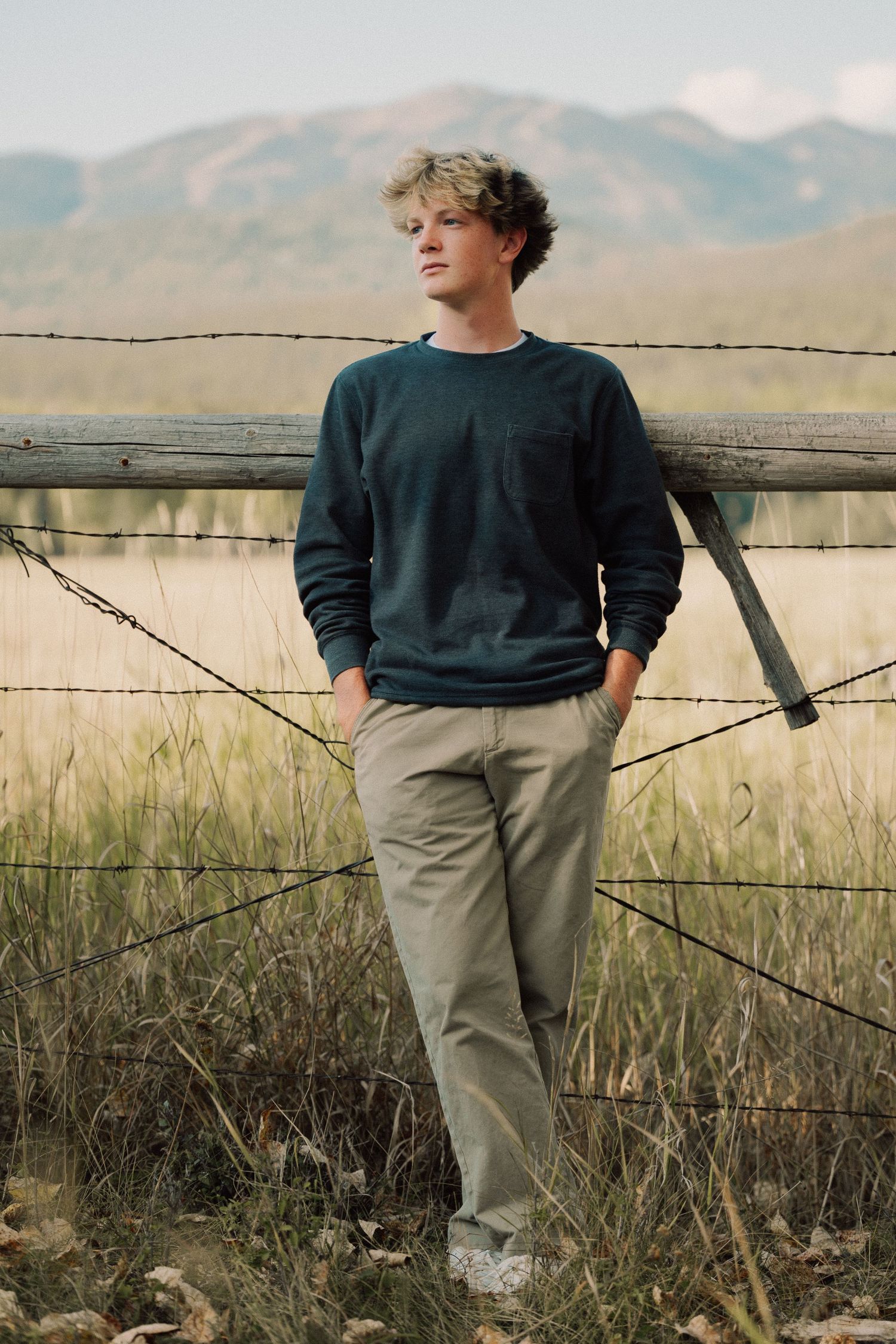 Natural light senior photography in Montana