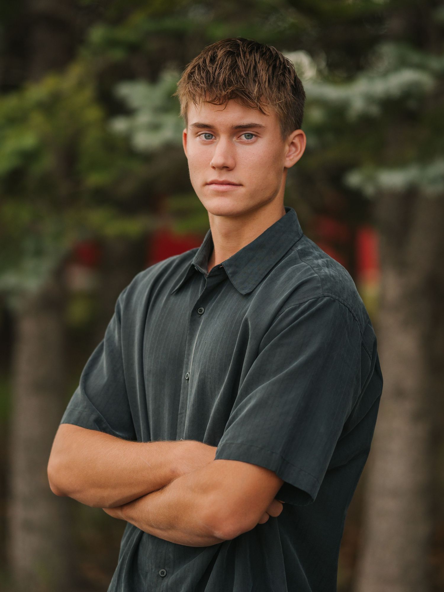 Senior portrait with rustic Montana vibe
