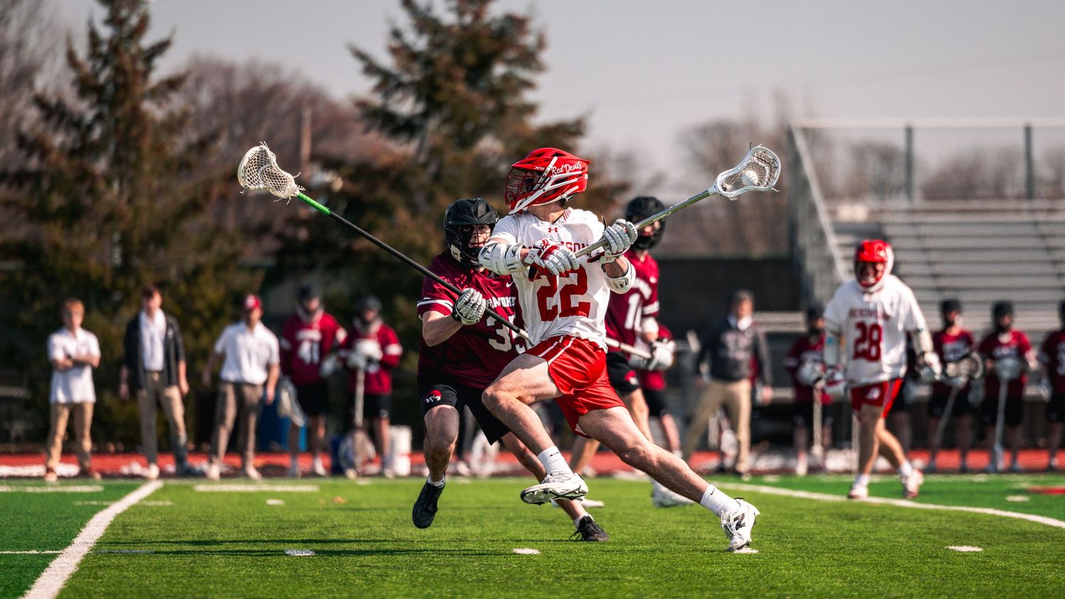 Dickinson College Mens Lacrosse Action Photo against Roanoke College