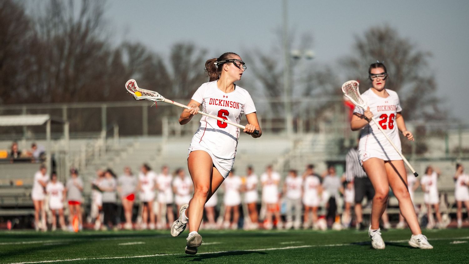 Dickinson College Womens Lacrosse Action Photo against Desales University.