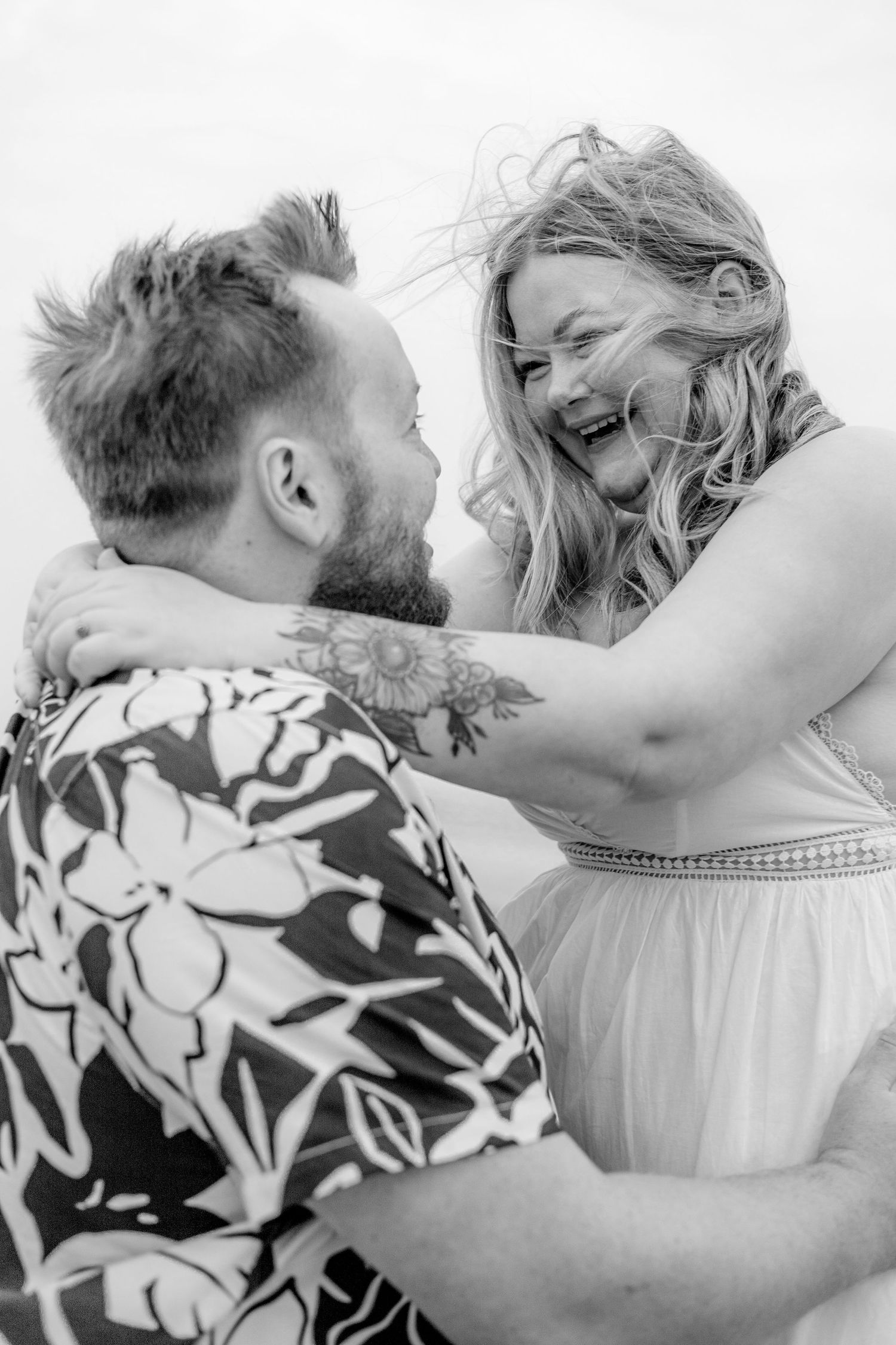 An intimate black and white sequence of a couple sharing tender moments together.