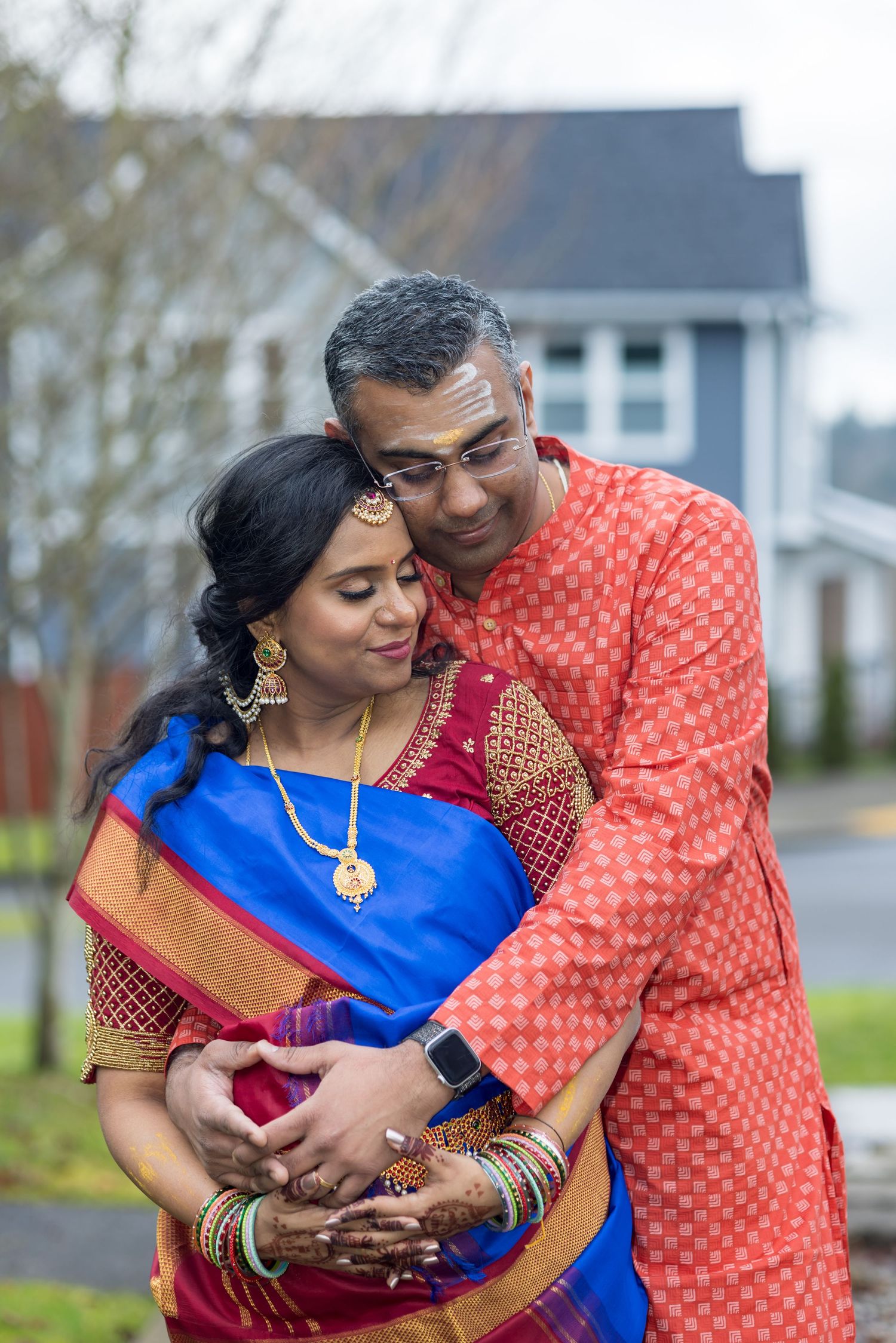 Maternity shoot of the beautiful couple on their traditional baby shower ceremony, mom to be, maternity shoot, daddy to be, baby coming soon