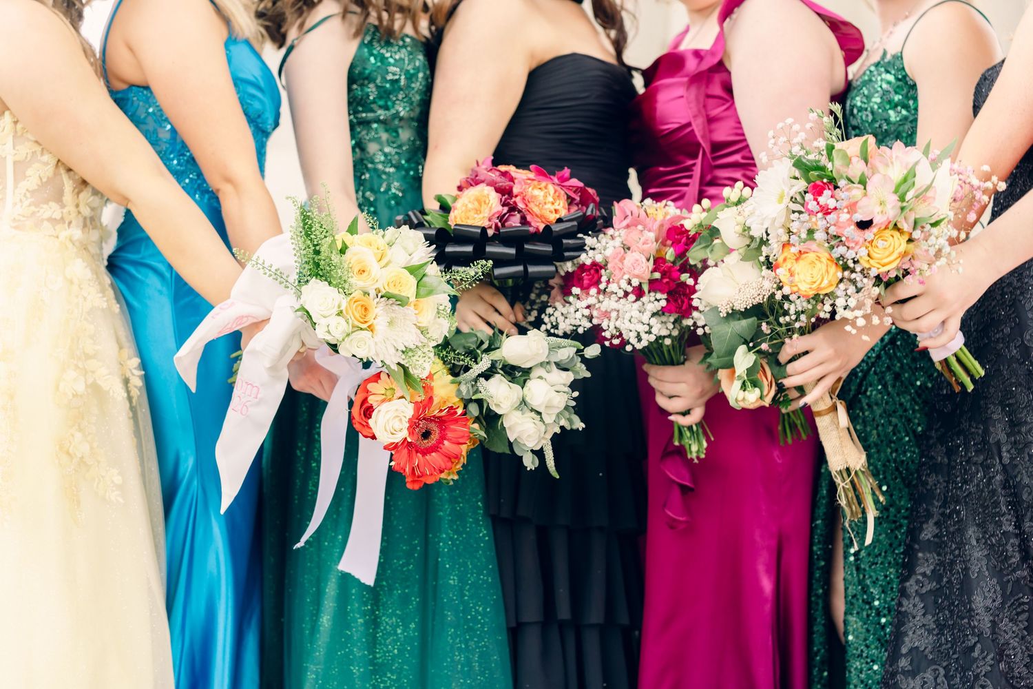 Prom bouquet styles in every color.