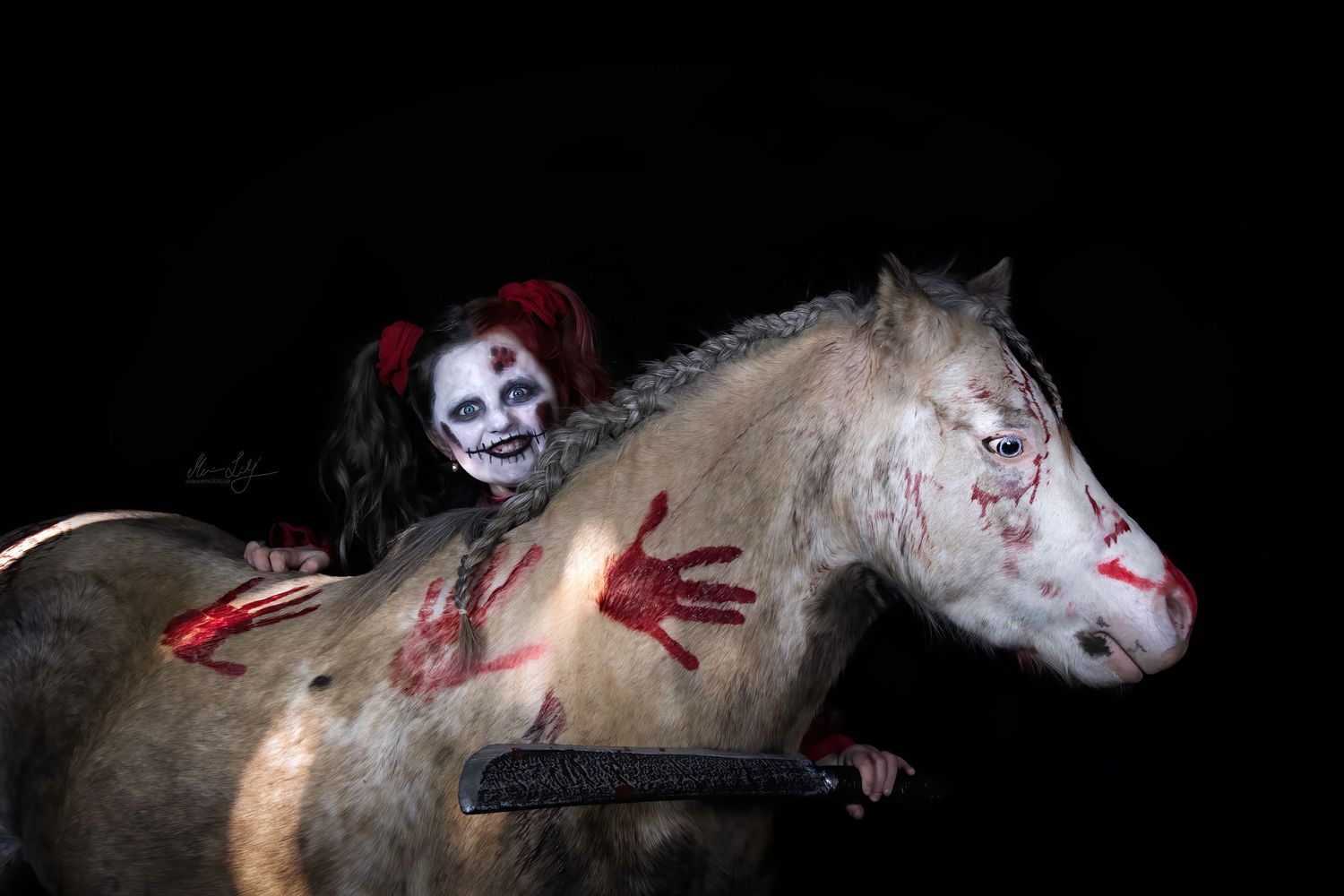 clown and dead pony