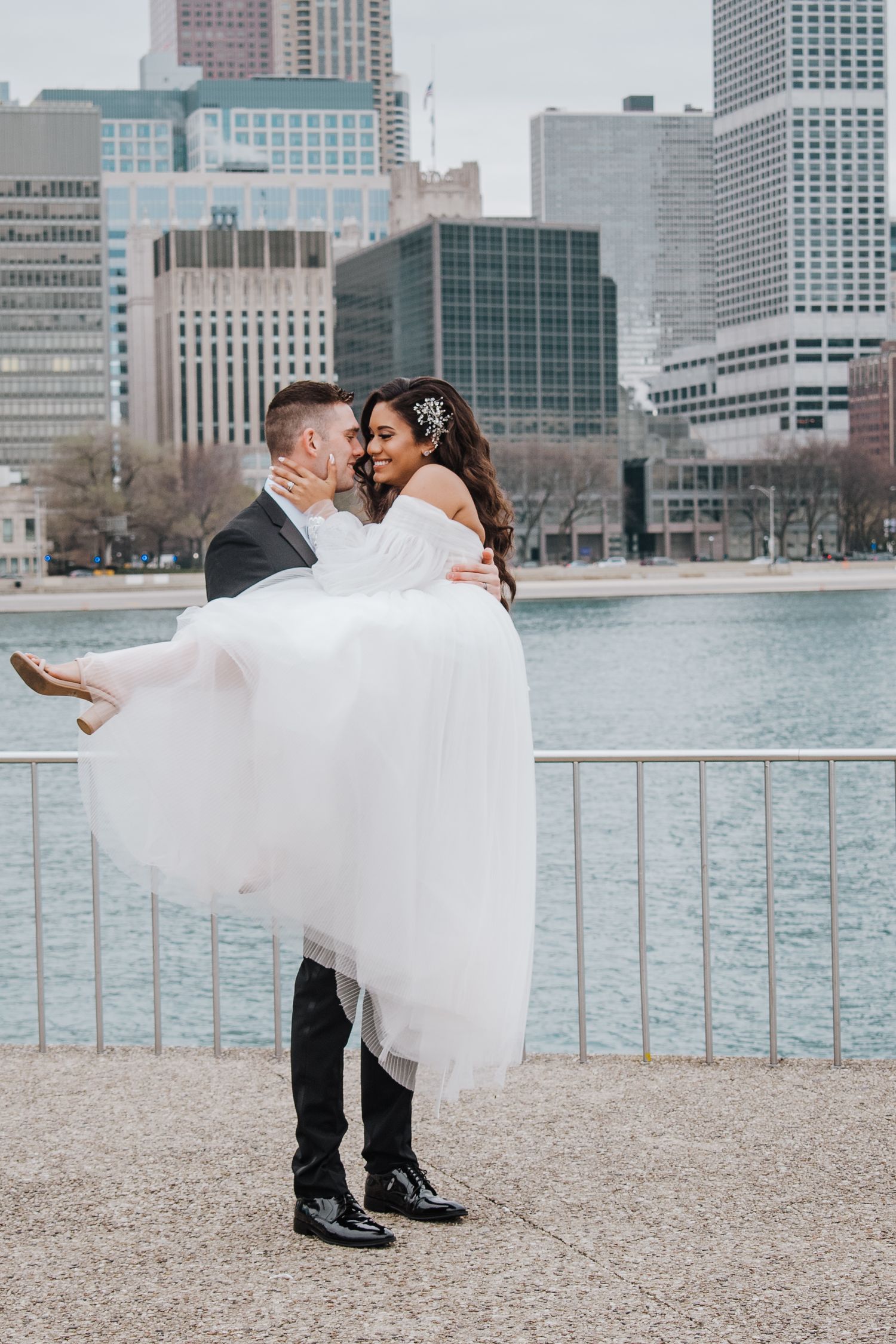 high-class cityscape wedding ceremony elopement