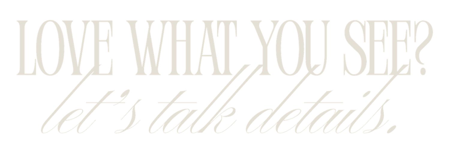 Light gray text reading 'Love what you see?' in a decorative script font against a white background.