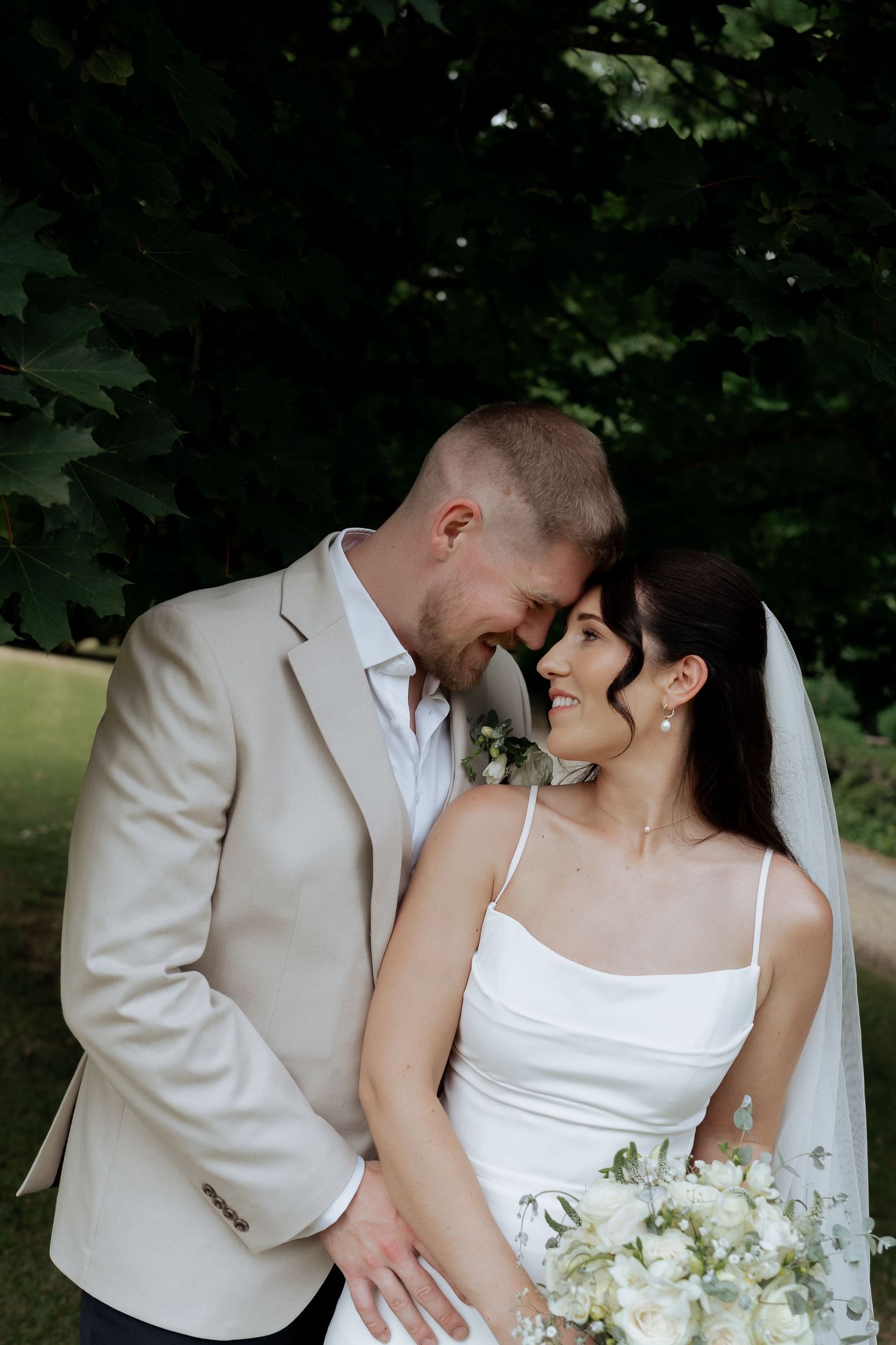 A romantic wedding photo Dorset wedding photographer