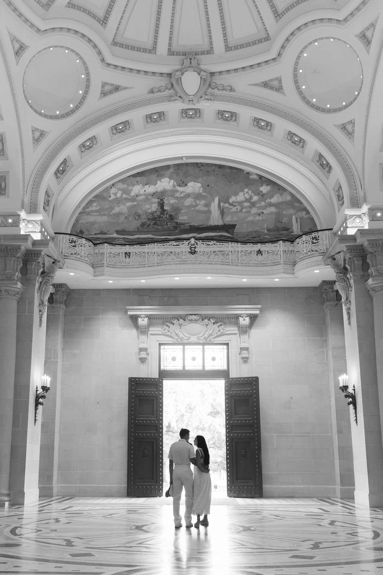 United States Naval Academy Engagement Session in Annapolis Maryland Captured by Bowe Photo Co.