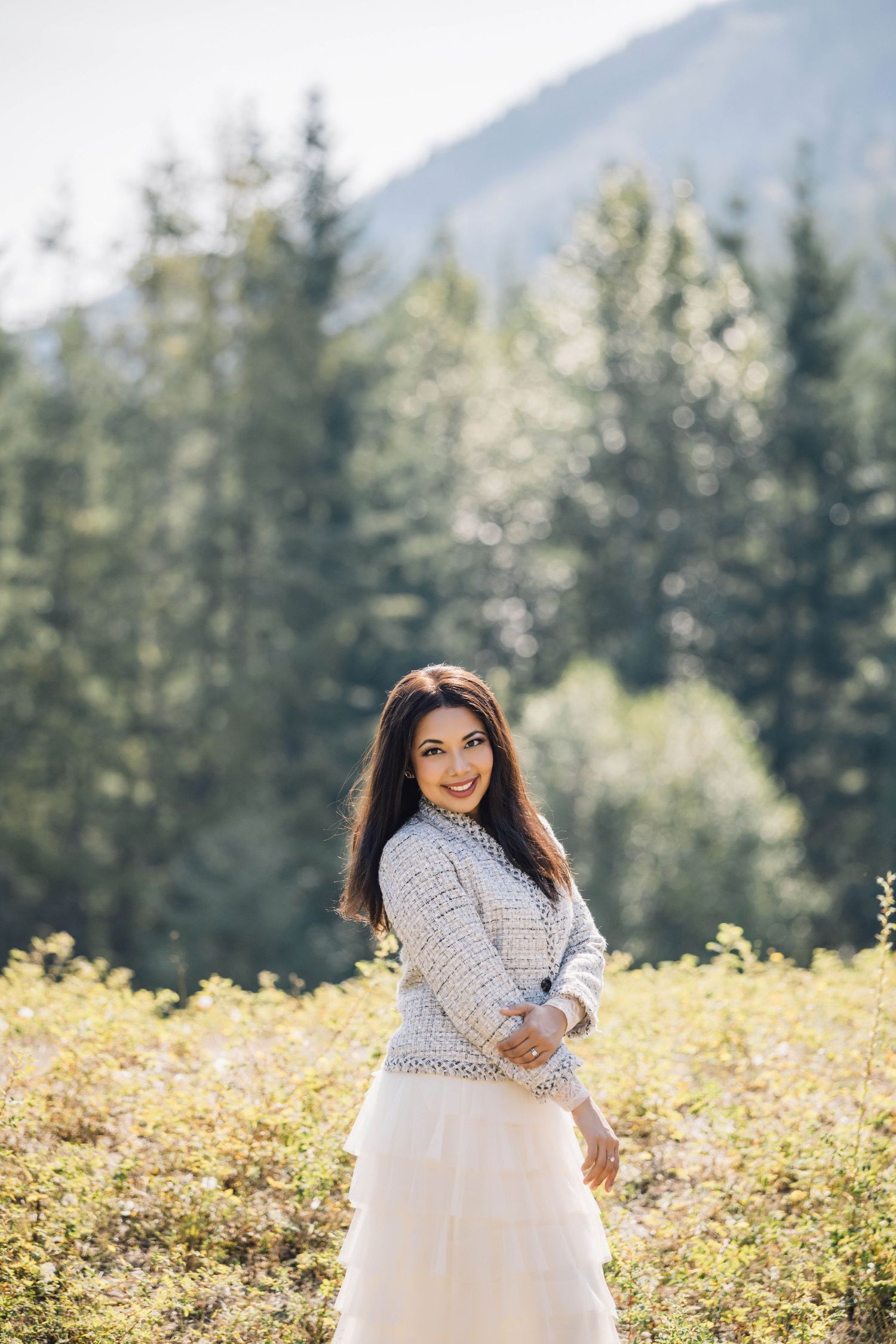 Dance portrait of a girl in the mountains near Seattle.