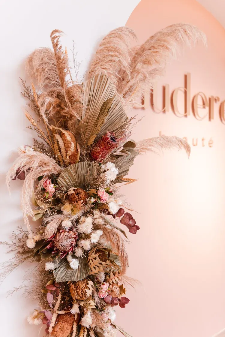 JS Studio events by Jeff Soo for brand and lifestyle design for Audère Beauté. Floral Styling