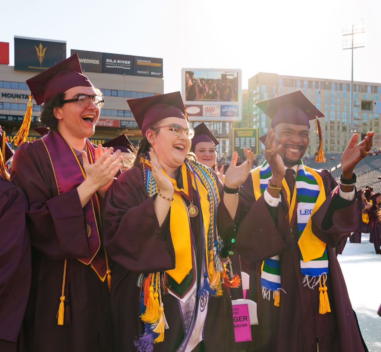 group of graduates celebrating