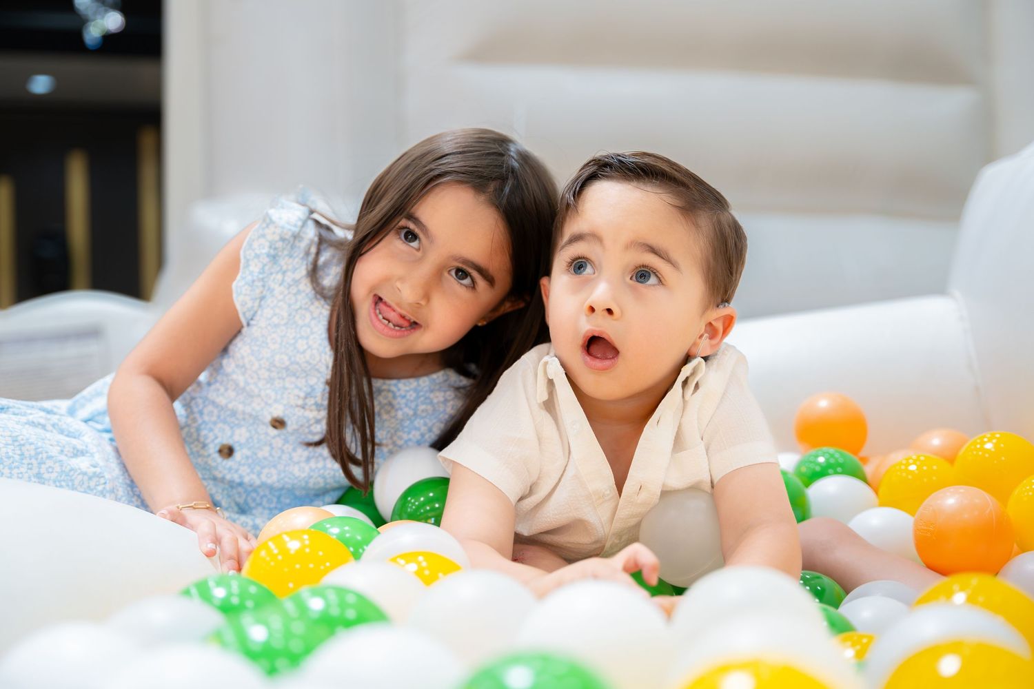 kids in a ballpit