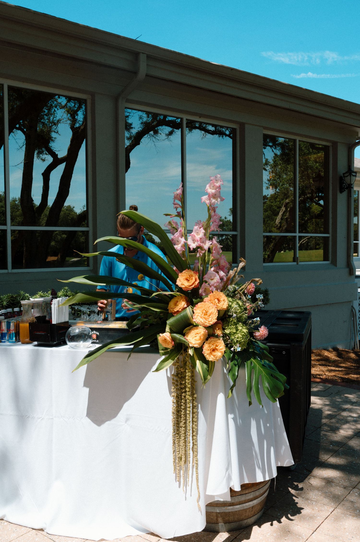 Wedding day floral bouquet captured by Watersfolk Photography on Amelia Island, Florida