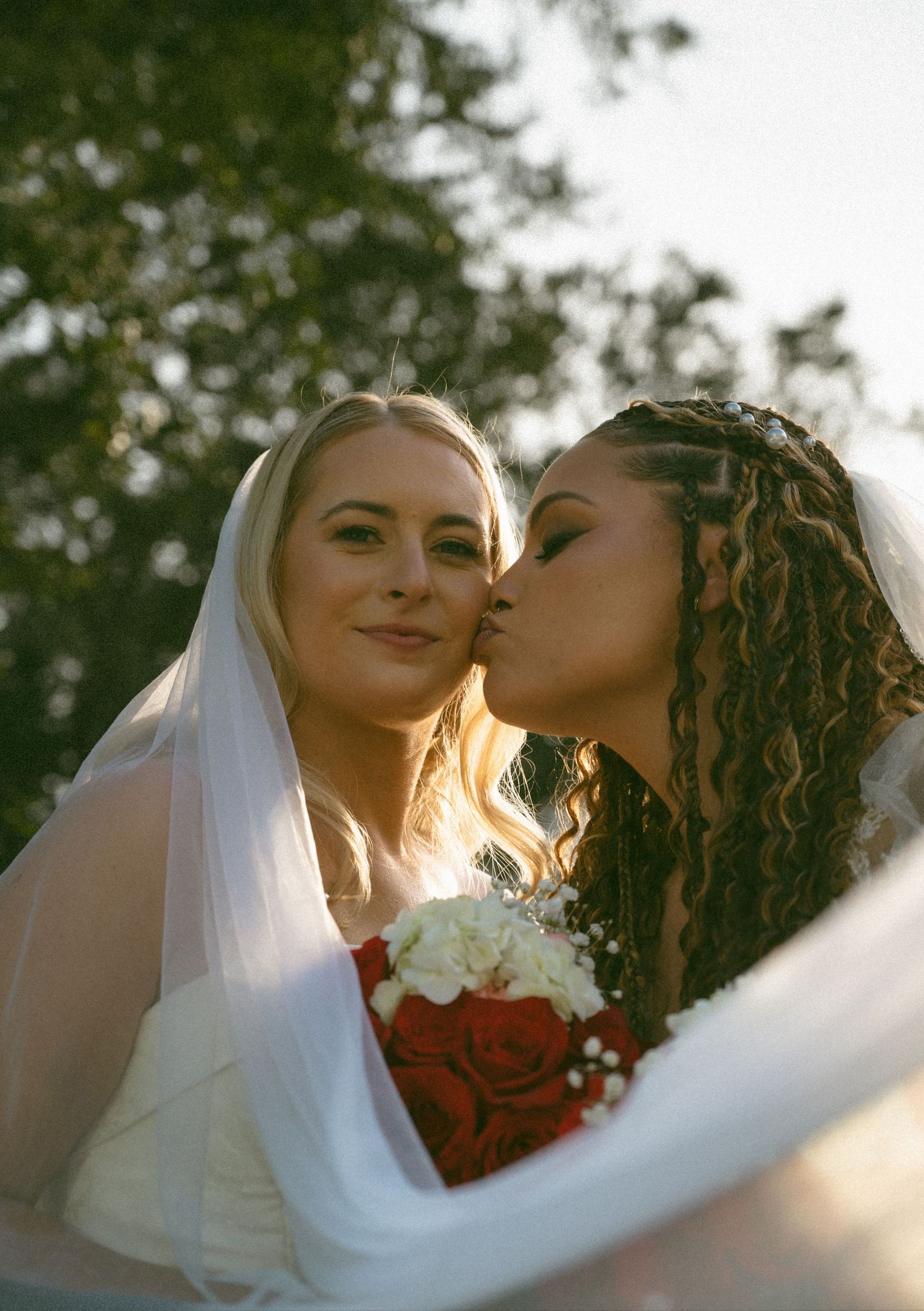 LGBTQ+ bridal portraits on their wedding day at the TPC Golf Course in Jacksonville, Florida