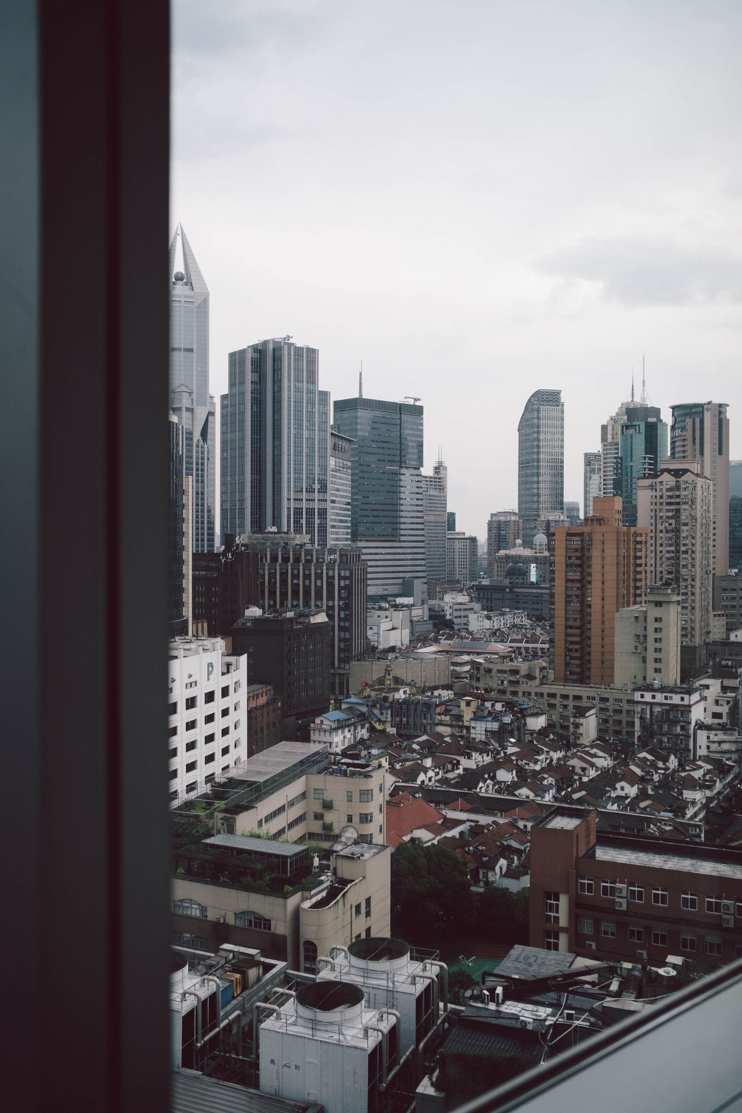 View from a hotel window in Shanghai, China