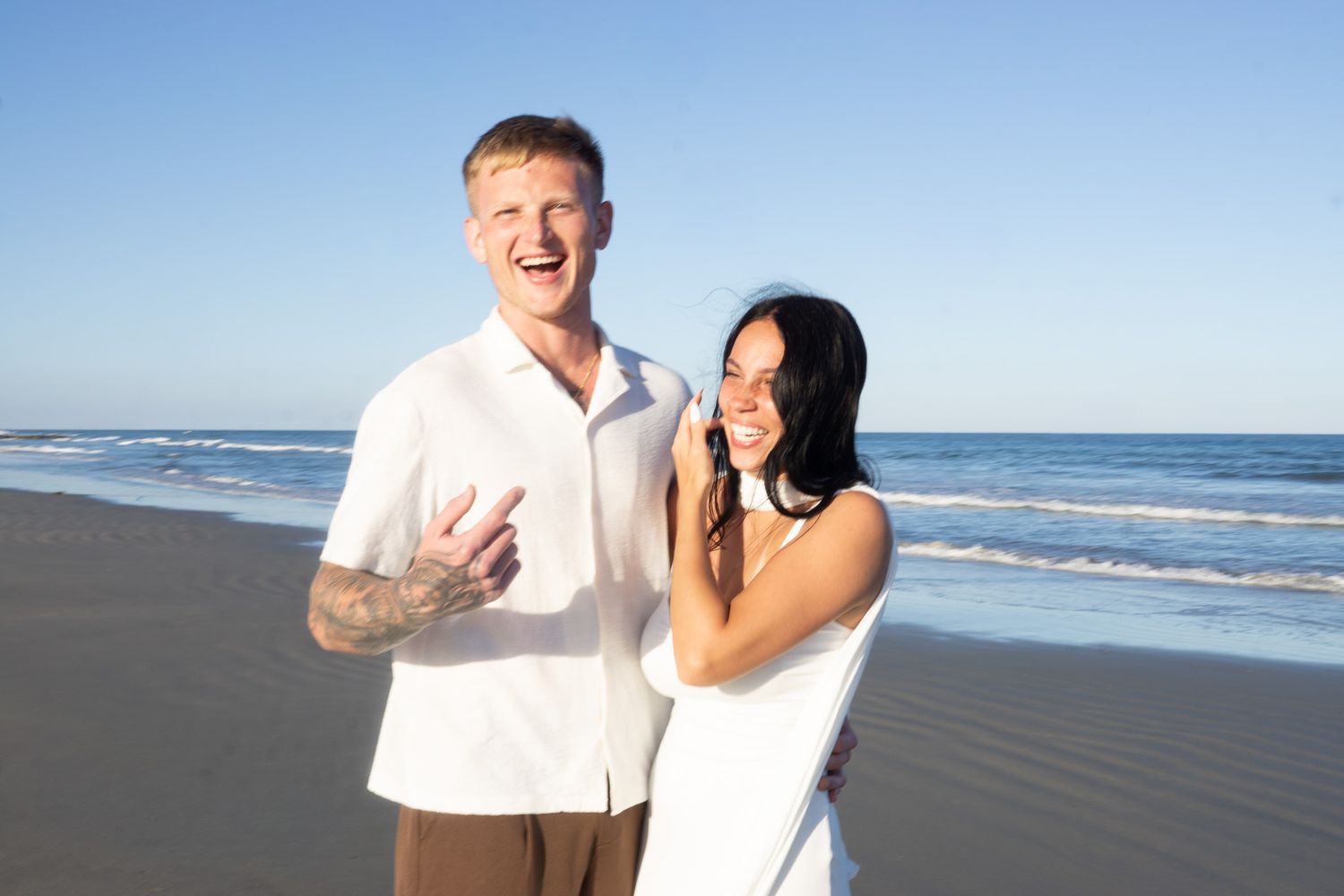 engagement on beach