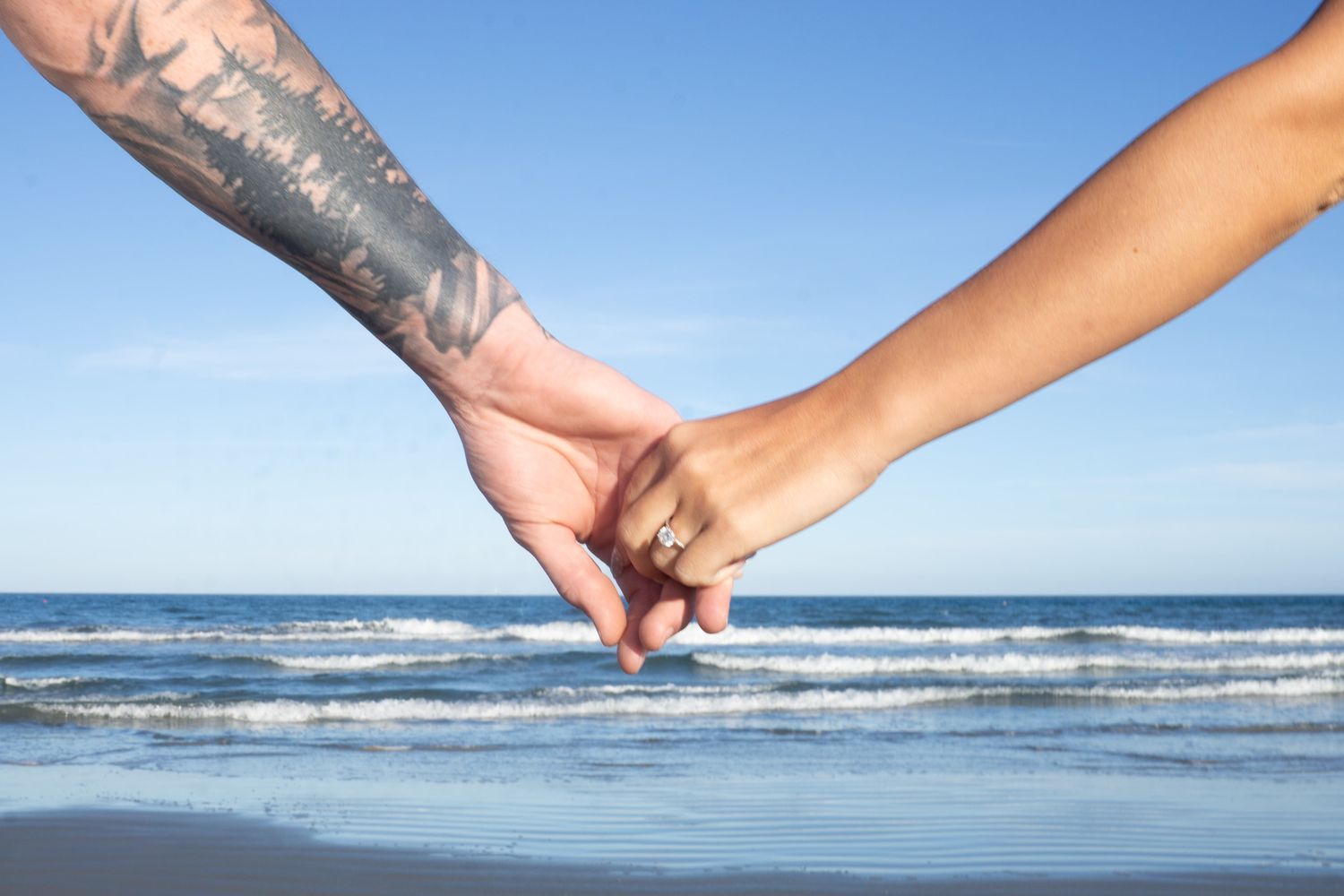 engagement on beach