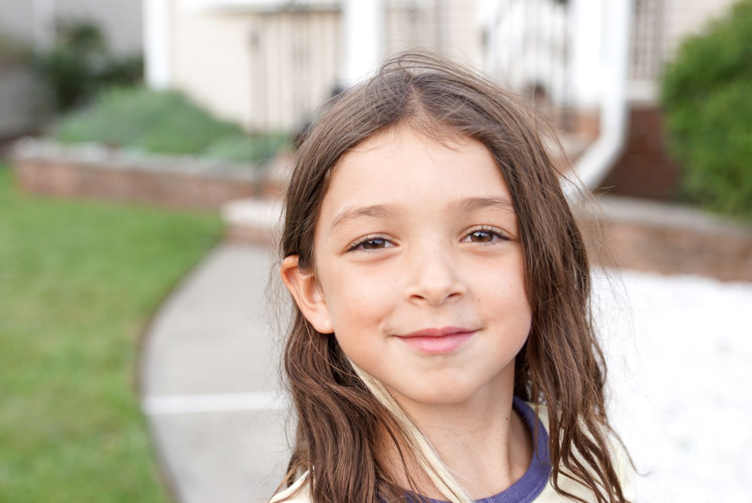 female child smiling