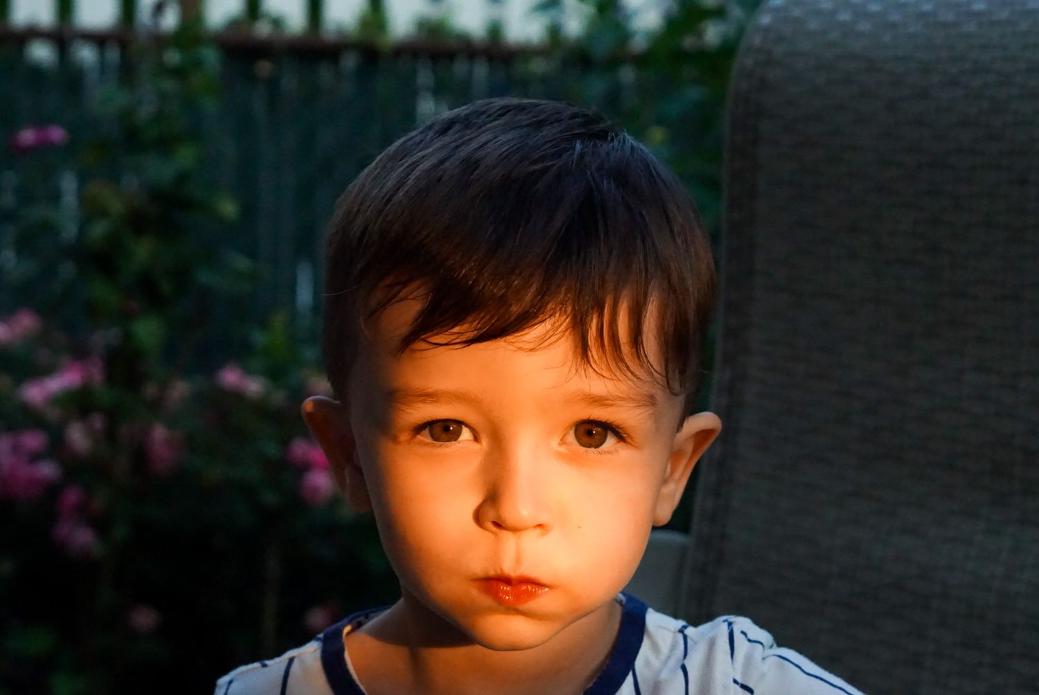 baby boy at golden hour