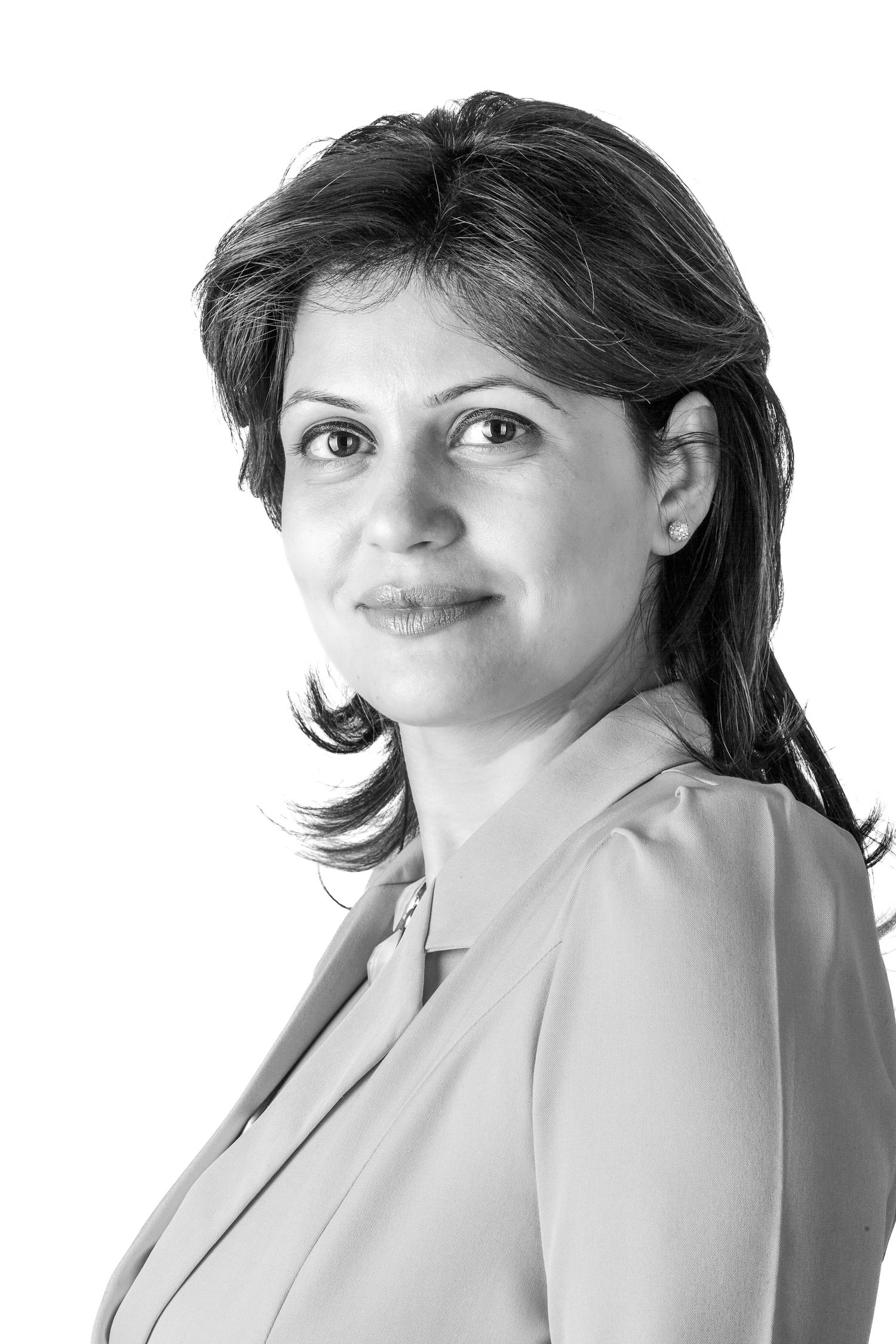 Black and white portrait series showing different angles and expressions.