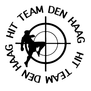 Circular pattern of silhouetted figures with target symbols in repeating design.