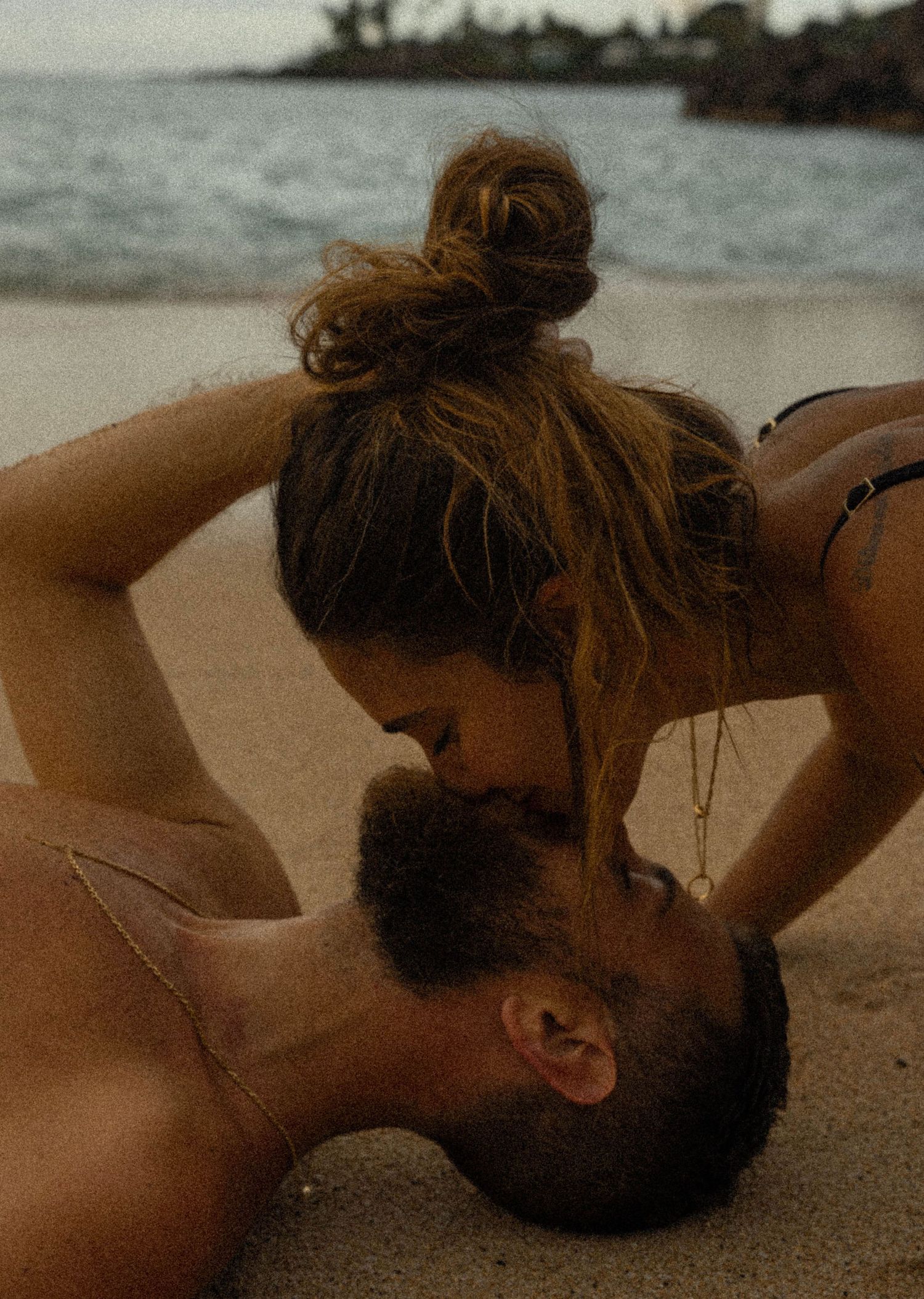 Romantic couple moment captured naturally, lifestyle photography