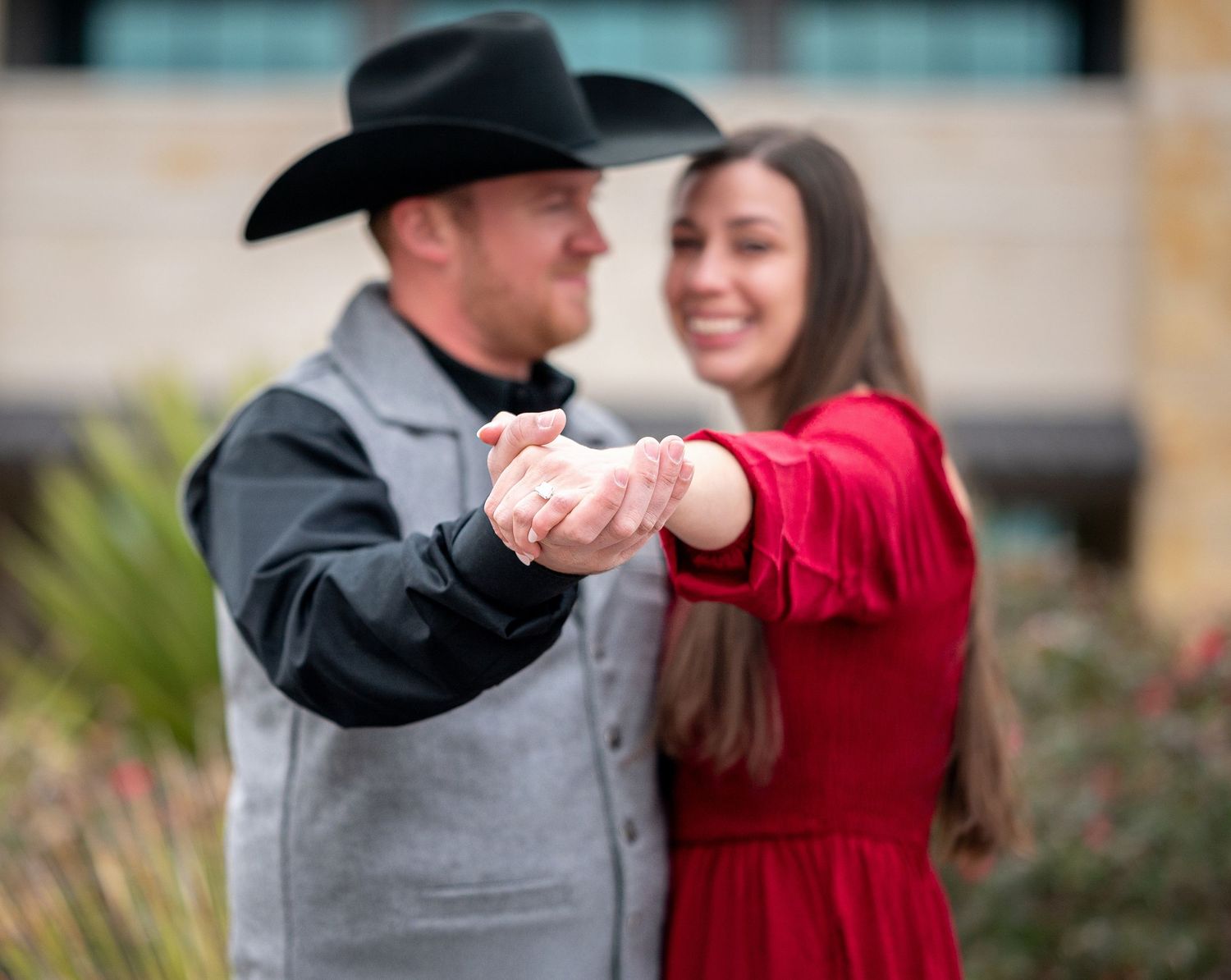 A winter proposal sequence showing a couple in warm clothing sharing a special moment.